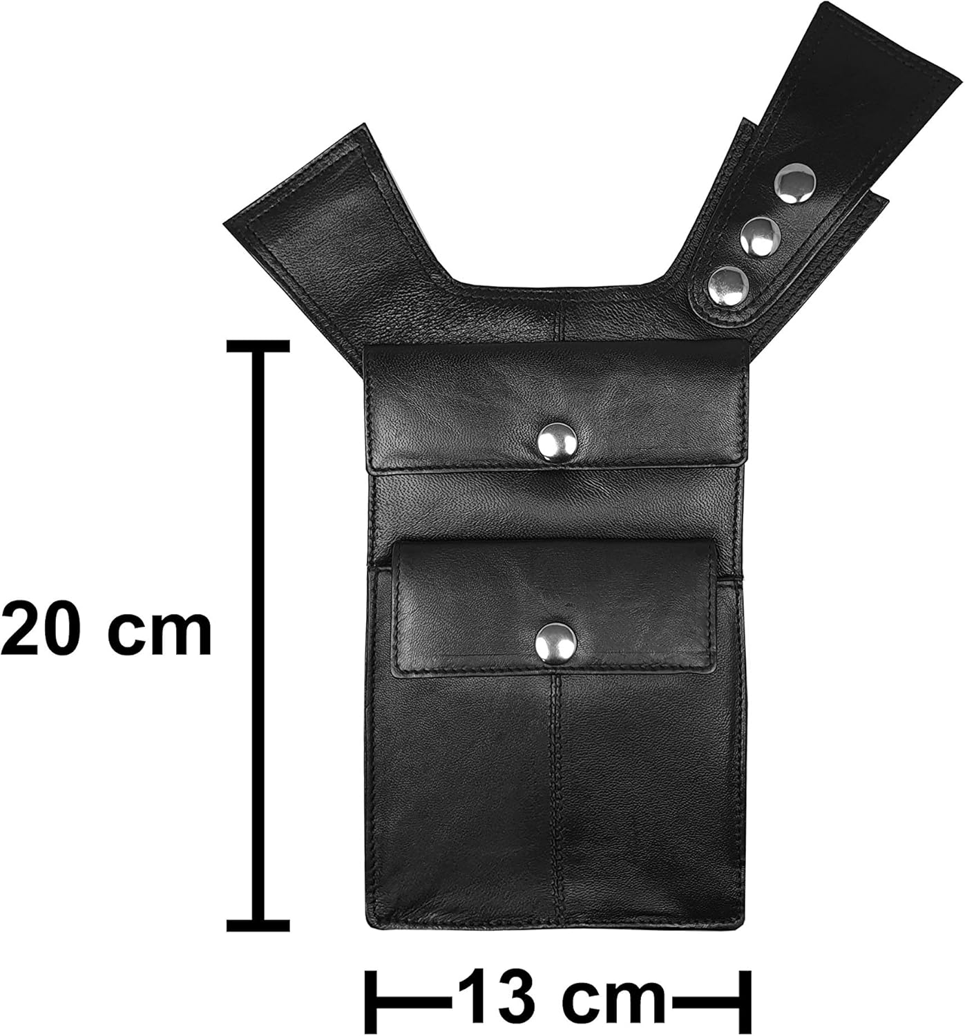 Real Leather Underarm Shoulder Holster Bag, Travel Organiser Wallet, Shoulder Utility Pouch, Removable Phone Pocket - Image 5