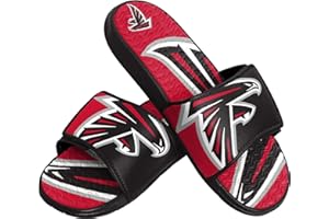 FOCO mens NFL Team Logo Athletic Sport Shower Flip Flop Sandals Gel Slides