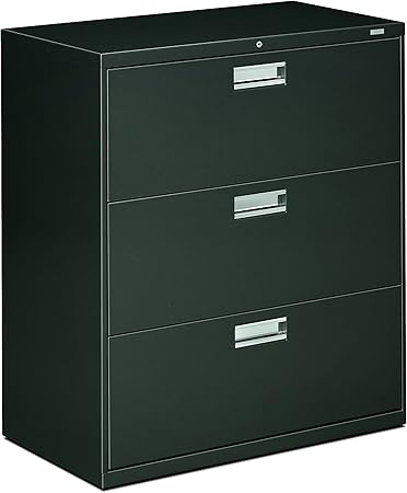 Amazon Com Hon Brigade 3 Drawer Filing Cabinet 600 Series Lateral Legal Or Letter File Cabinet Charcoal H683 Furniture Decor