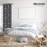 Deconovo Set of 2 Modern Silver Star Pattern Blackout Curtains 140 x 290 cm view 4