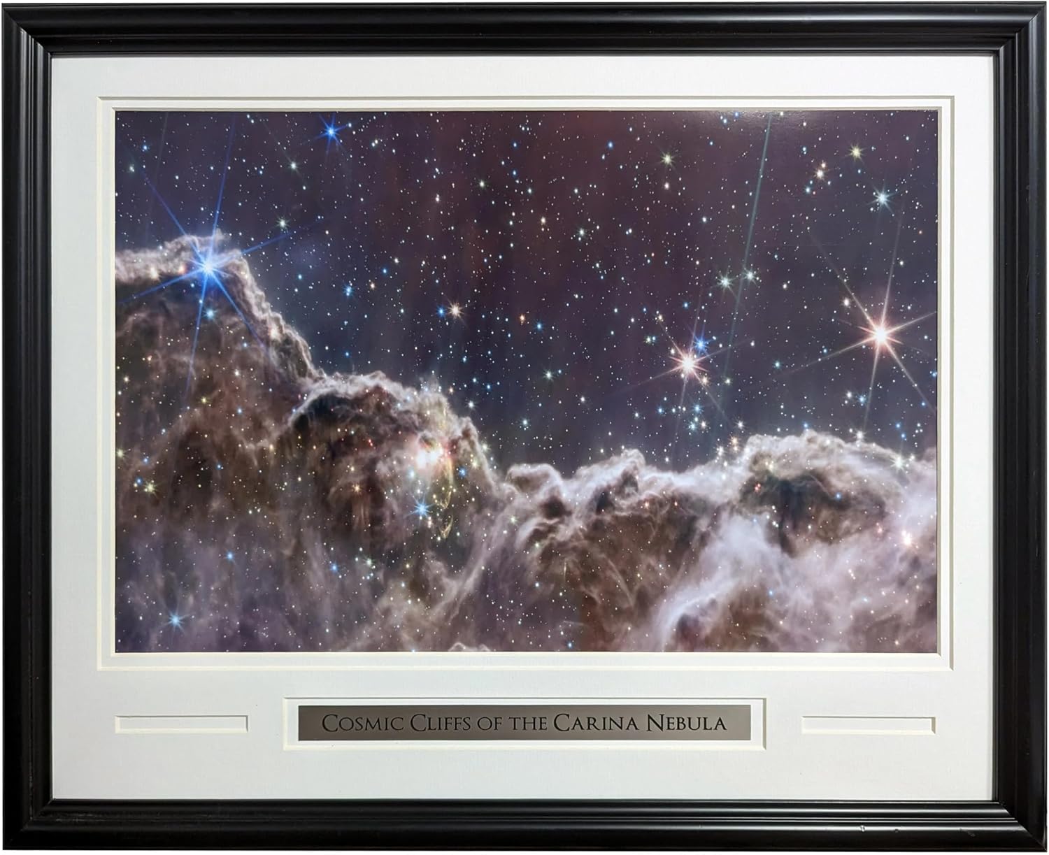 Photographs - Cosmic Cliffs of the Carina Nebula - James Webb Telescope - Art Collection - Framed Photo