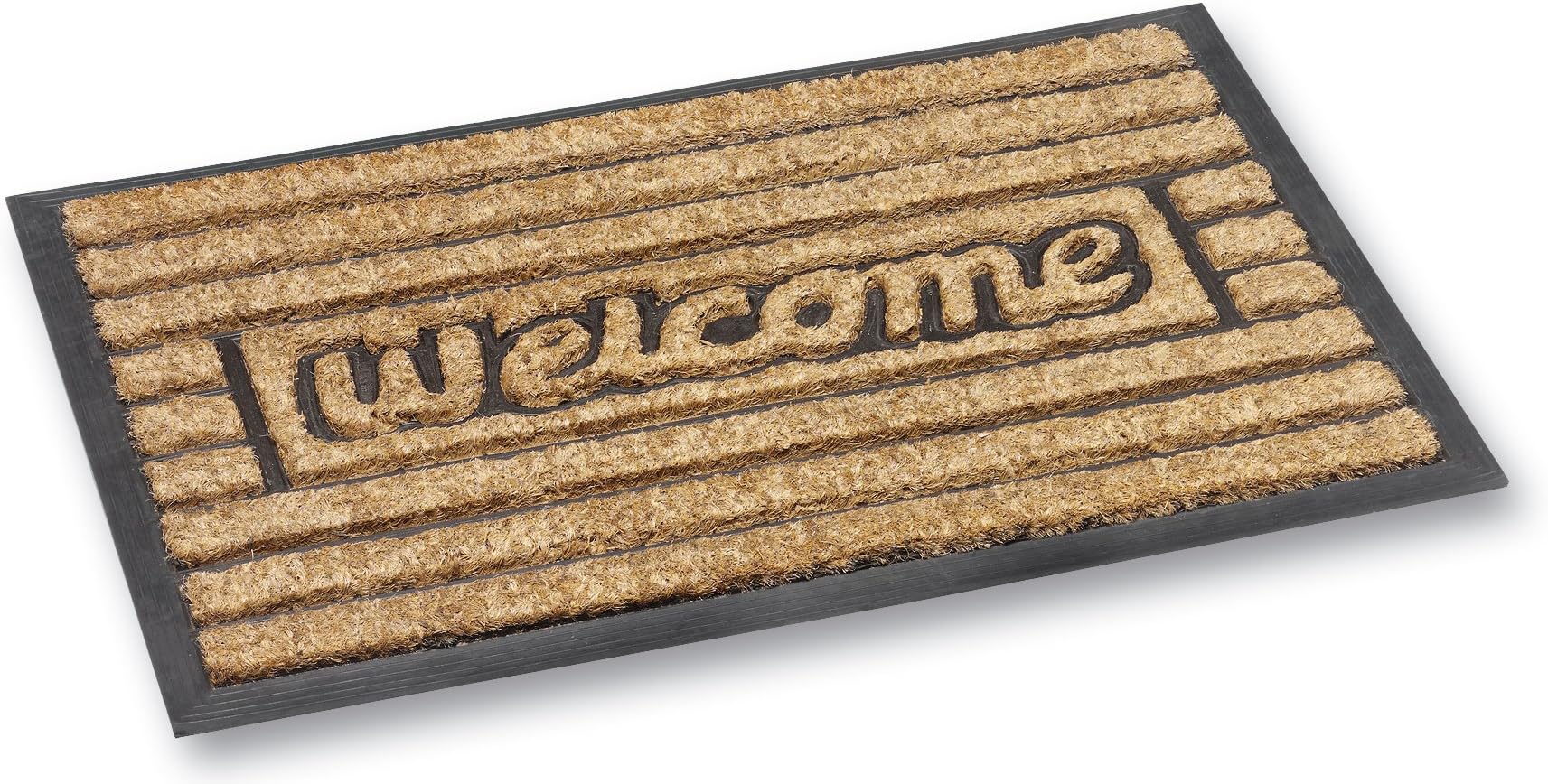 Ruco Fitzroy Welcome Door Mat, Brown, 40cm x 60cm