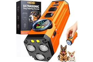 fihuxoz Dog Bark Deterrent Devices,Upgraded Smart Display Anti Barking Device for Dogs, 3X Bark Shield with Screen & Flashlight, Rechargeable Dog Barking Silencer for Indoor & Outdoor Use
