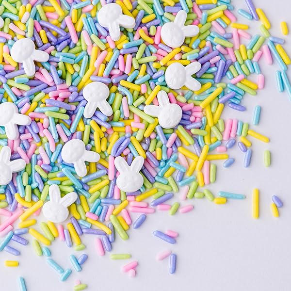 SWEETS INDEED, SPRINKLES, BULK, 10 OUNCE, EDIBLE SPRINKLE MIX, PERFECT FOR CAKE DECORATIONS, BAKING, ICE CREAM, COOKIES, CUPCAKE TOPPER (EASTER)