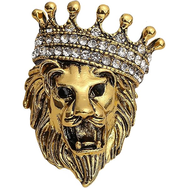 Lapel Pin For Men A N KINGPiiN Lapel Pin For En Golden Brass Lion
