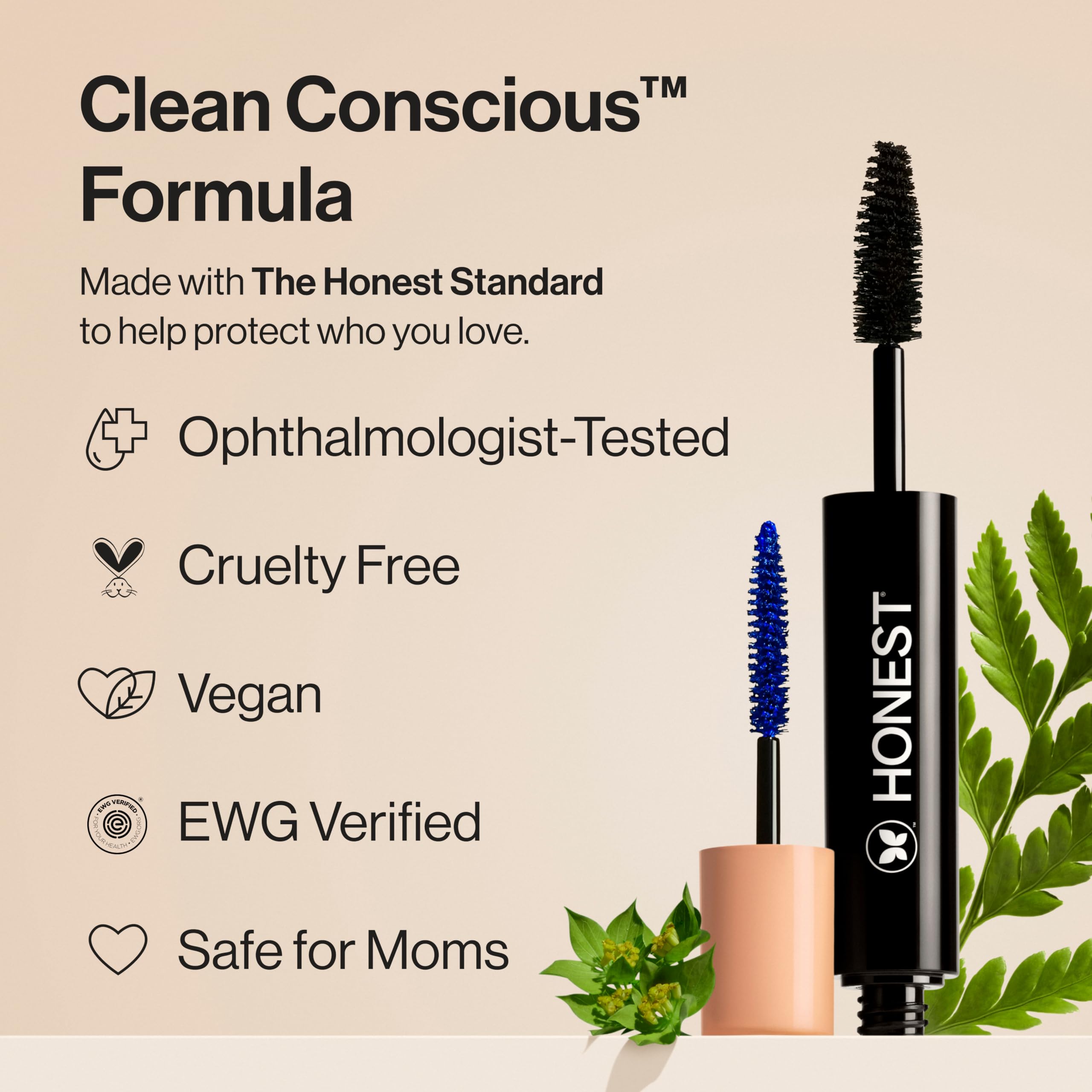 Honest Beauty 2-in-1 Extreme Volume Clean Mascara + Bold Lash Primer with Castor Oil | Maximum Volume + Curl | Vegan + Safe for Sensitive Eyes | Black, .27 fl oz