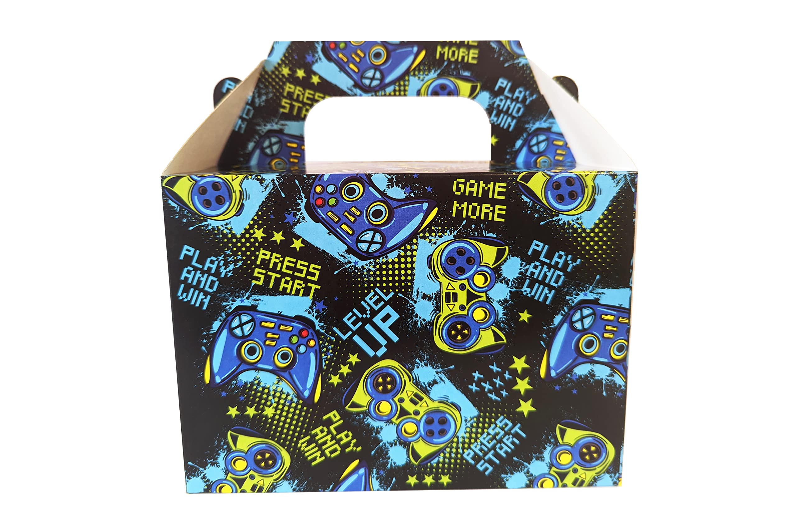 Harfield Kids Lunch Boxes Console Gamer Design Happy Meal Style Cardboard Recyclable Disposable FSC Certified Pack of 25