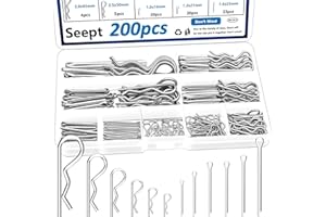Seept 200 Pcs Cotter Pins Assortment Kit 13-Size 304 Stainless Steel Hitch Pin Clip Tractor Used for Lock System Farm Tools a