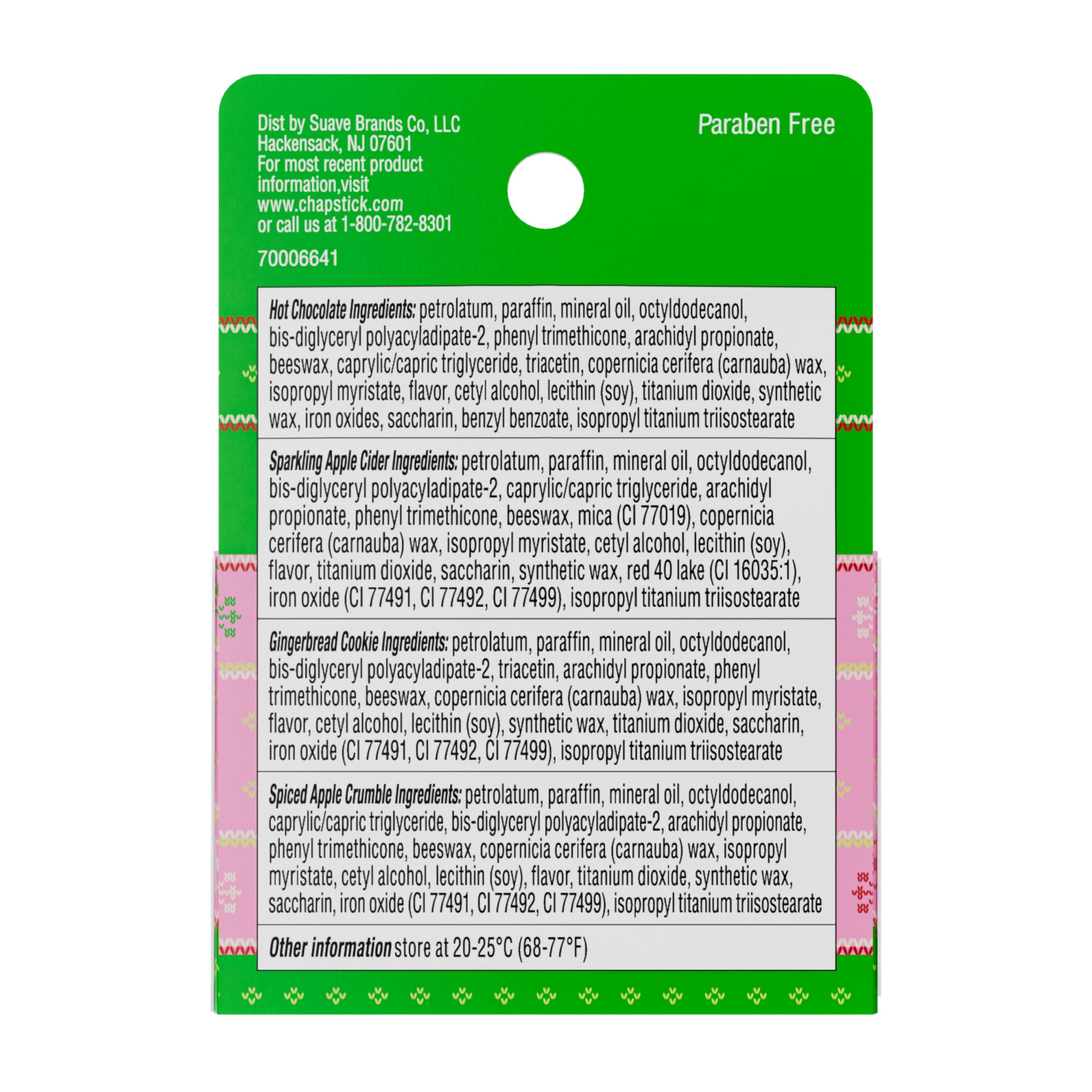 ChapStick Stocking Stuffers Cozy Comforts Lip Balm Holiday Gift Set, Moisturizing Daily Lip Care For Dry, Chapped Lips, Soothing Hydration, Limited Edition Cozy Flavors, 6 Pack Variety, 0.15 OZ EA