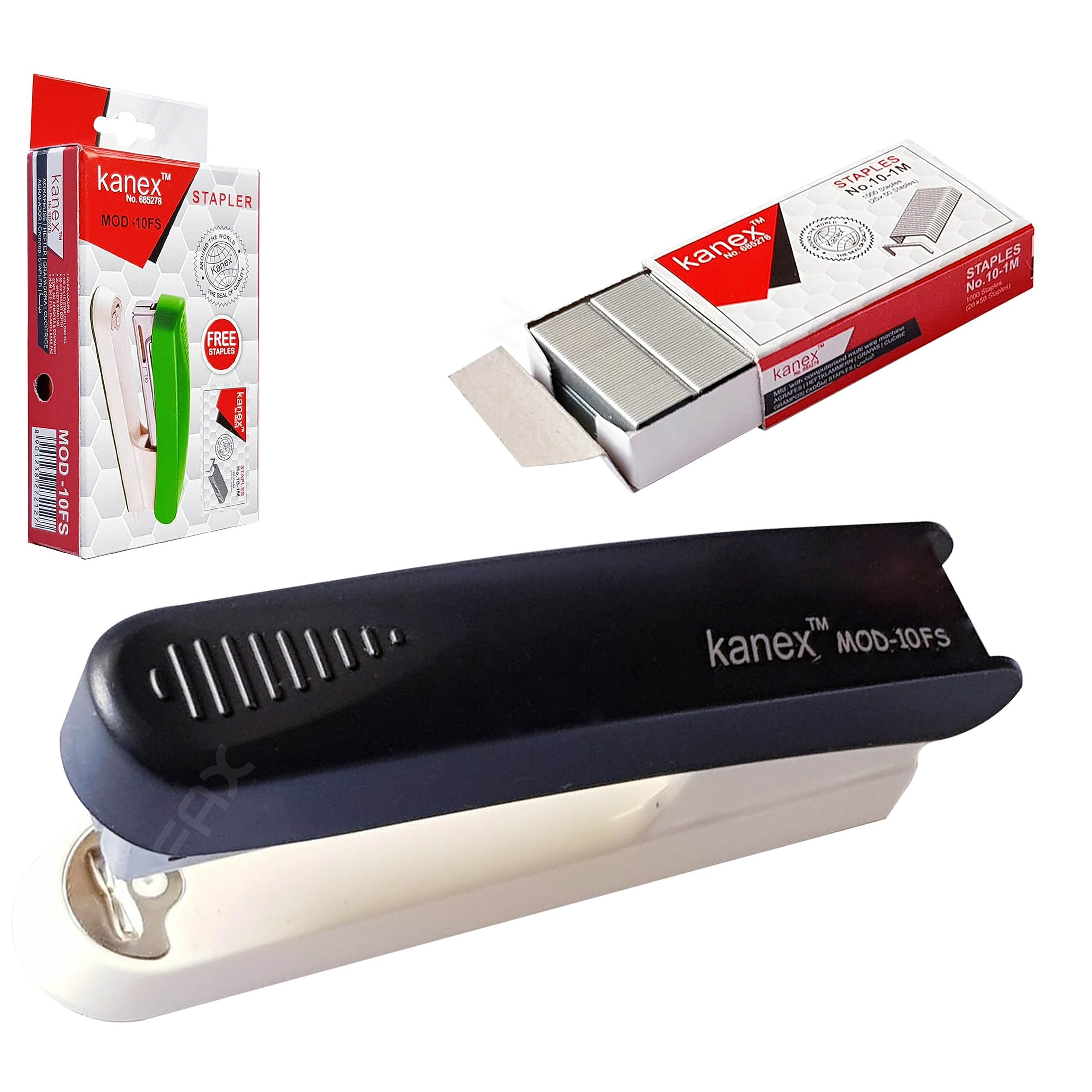 ZOFAX Classic Stapler, 1000 x 10-1M Staples, 20 Sheets Stapling Capacity, Black Body, School Office Home Use, iZOFAX