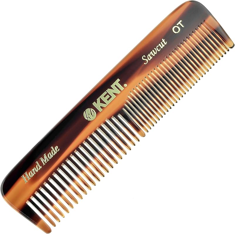 KENT A OT Pocket Comb Handmade Coarse Fine Tooth Styling for Fine Medium Hair