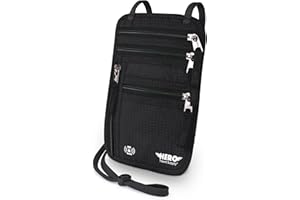 HERO TRAVEL SUPPLY HERO Neck Wallet, RFID Blocking Passport Holder - Easy to Conceal and Pouch