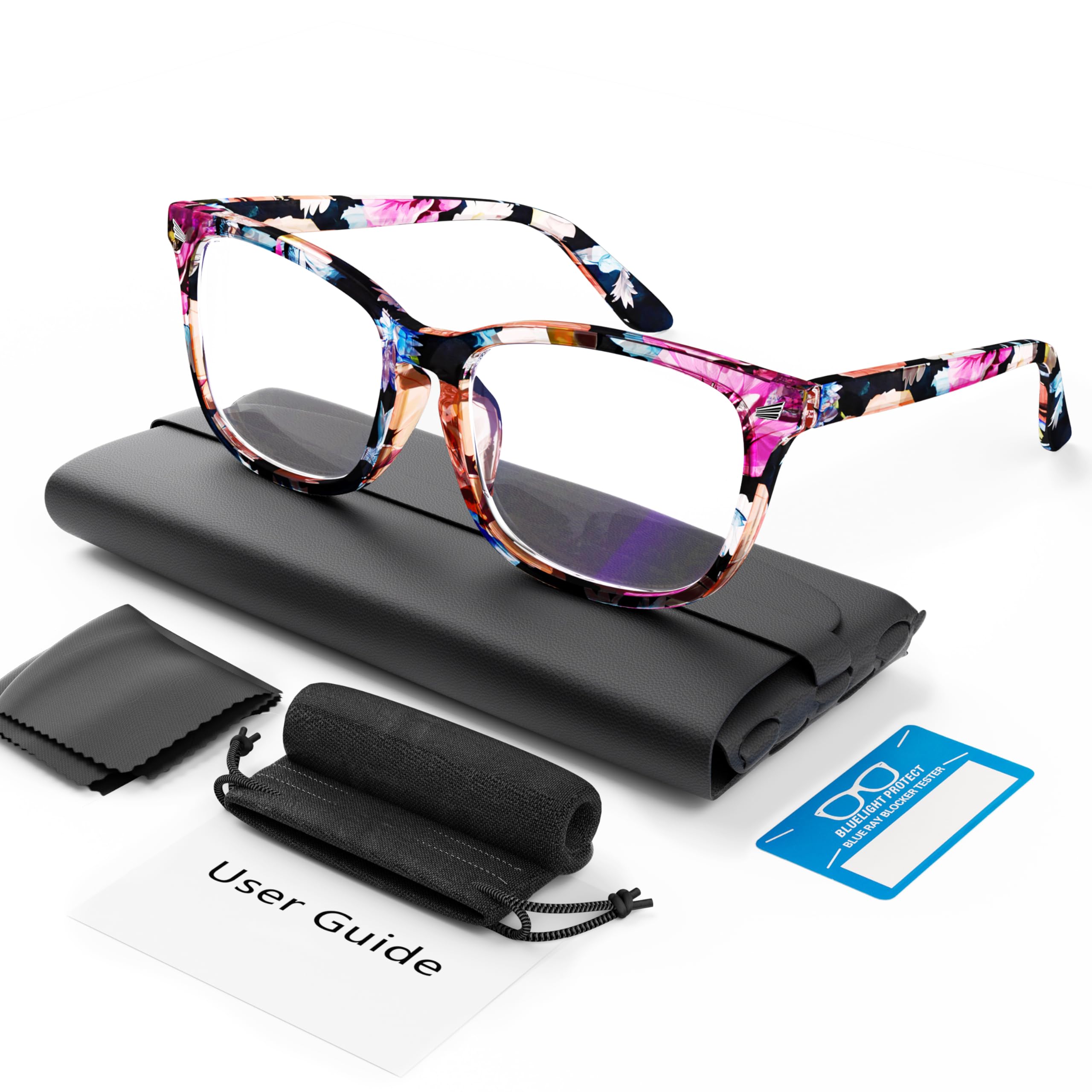 COOLOO Blue Light Blocking Glasses, Gaming Computer Glasses Anti Glare Headache Eyes Strain Glasses with Blue Light Filter, Super Light Weight Fashion