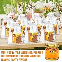XING-RUIYANG 60 pack 1.5 oz Mini Honey Jars，baby