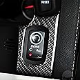 Electronic Ignition Switch Car Start Switch Panel Decal Engine Start Stop Button Frame Cover Real Carbon Fiber Sticker Interior Accessories for Chevrolet Corvette C6 2005-2013 (Carbon Fiber)