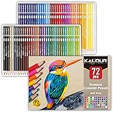 KALOUR 72 Count Colored Pencils for Adult Coloring Books, Soft Core,Ideal for Drawing Blending Shading,Color Pencils Set Gift