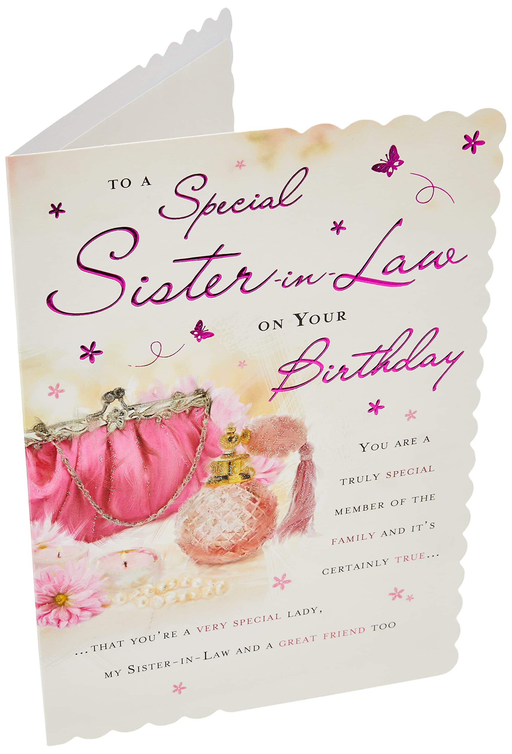 STUNNING TOP RANGE WONDERFUL WORDS 5 VERSE SISTER-IN-LAW BIRTHDAY GREETING CARD