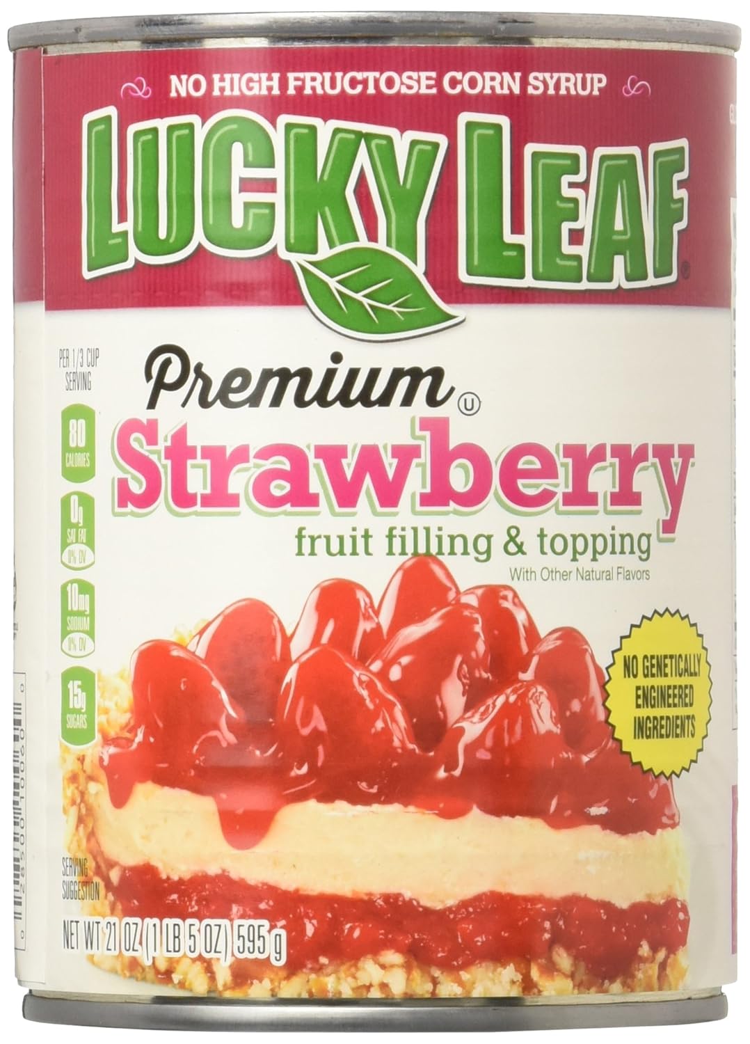 Lucky Leaf Premium Strawberry Fruit Filling & Topping, 21 Ounce (Pack of 8)