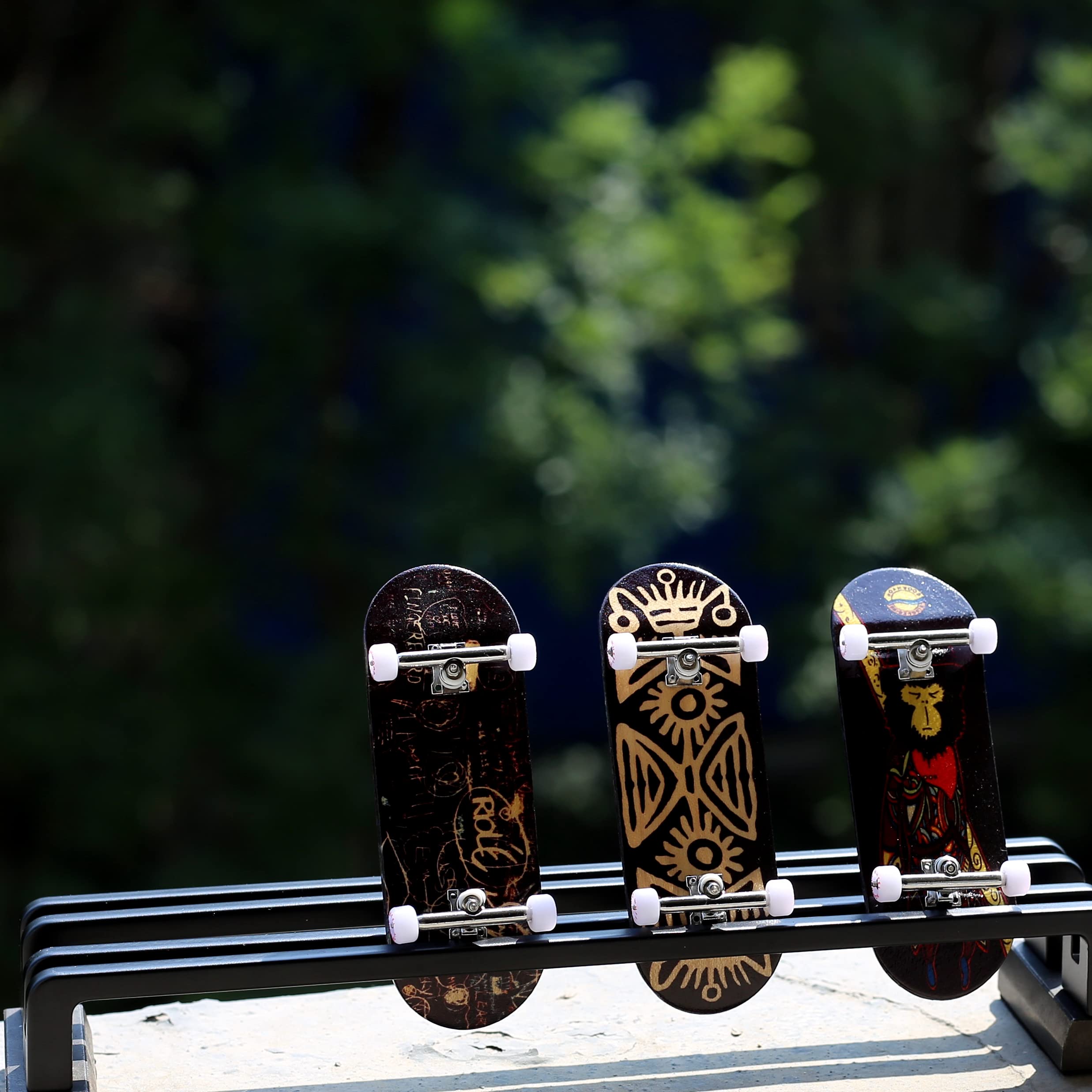 Fingerboards (NW9.0 Kickflip Deck 98mmx34mm 5-Layer Maple Wooden Handmade)+(Update NOAHii 34mm Trucks)+(NW iii Logo Handmade Wheels) (Monkey King)