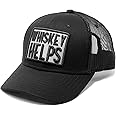 MASHBILL Trucker Hat - Whiskey Helps Embroidered Patch, Snap Closure, Adjustable Mesh Back, One Size Fits Most, for Bourbon & Whiskey Lovers, Men's Mesh Cap