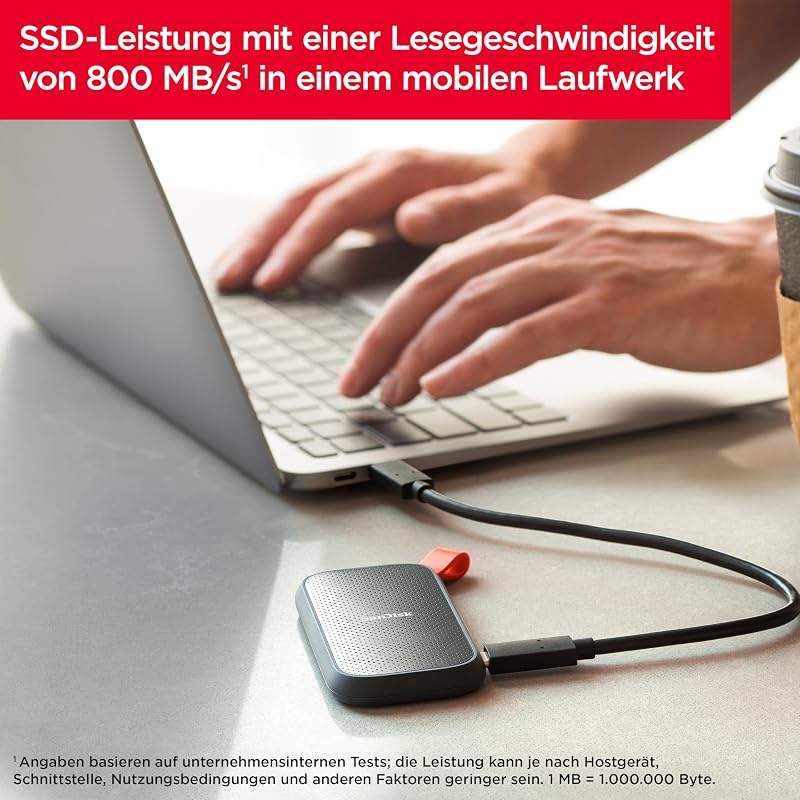 Portable SSD 1 TB - bis zu 800 MB/s Lesen - Schwarz