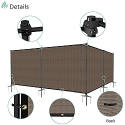 SunnyRoyal 5' x 2' Privacy Fence Screen with Iron