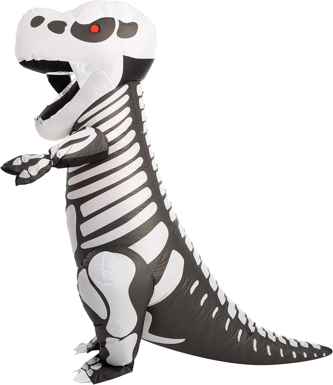 Spooktacular Creations Inflatable Halloween Costume Skeleton Dinosaur Full Body T-Rex Inflatable Costume - Adult Unisex One Size: Clothing