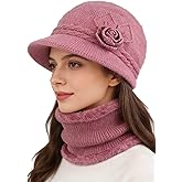 Winter Beanie Hat Newsboy Caps Circle Scarves Women Ski Snow Warm Scarf Slouchy Fashion Knit Fall Cap Neck Warmer Men