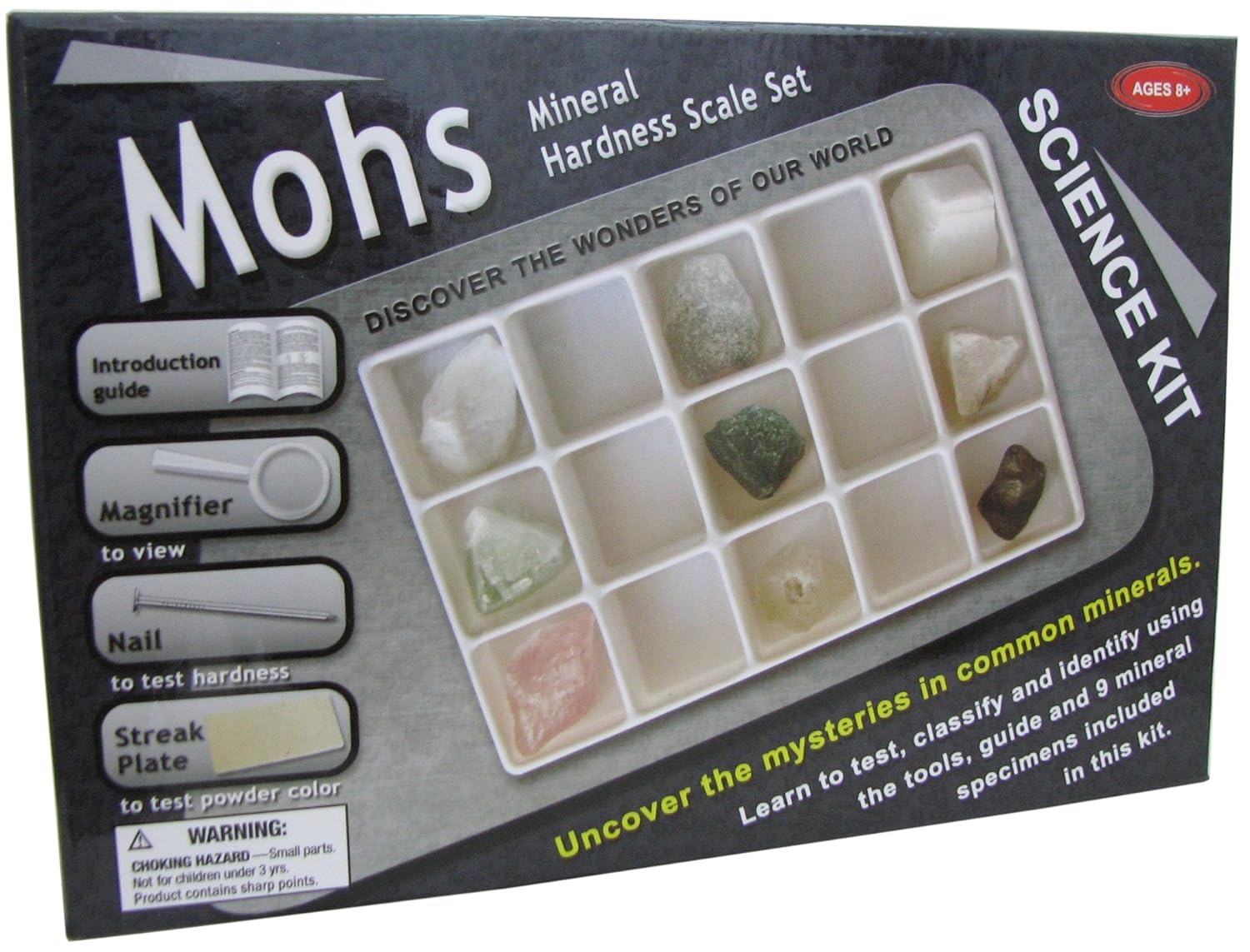 Buy Mohs Mineral Hardness Scale Set With 9 Specimens Magnifier And Accessories Online At Low Prices In India Amazon In
