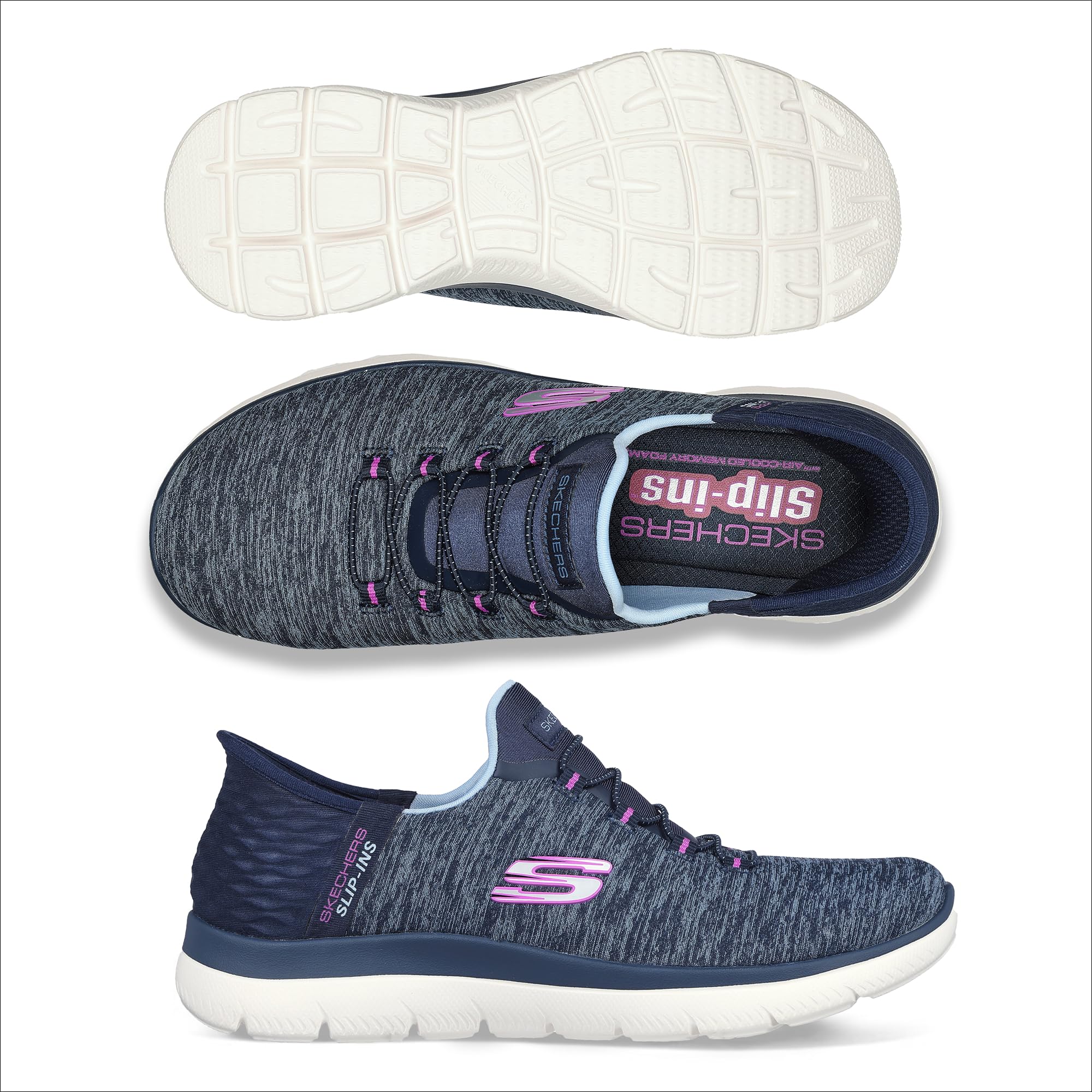 Skechers Women's Summits Dazzling Haze Hands Free Slip In Seakers