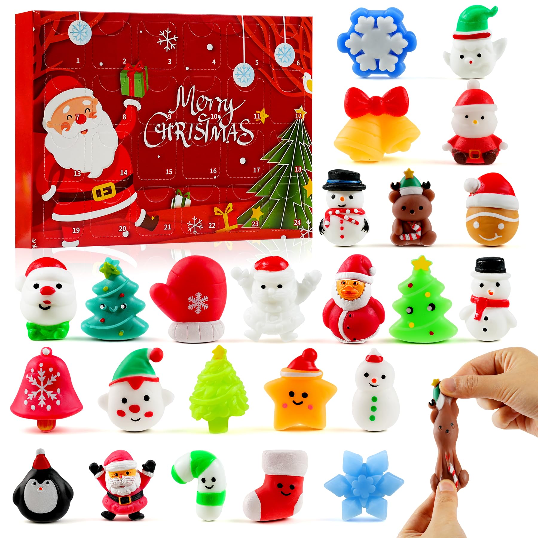 Christmas Advent Calendar 2025 with Mochi Squishy Toys 24 Days ...