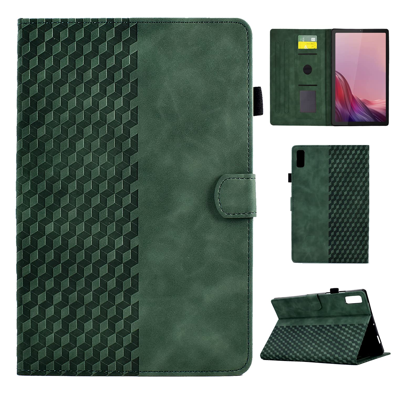 CASAFUNY Lenovo Tab M9 9 Inch Case 2023 (TB310FU) Protective Tablet Case Multi-Angle Stand Shockproof Cover for Lenovo M9 2023 Tablet, Green