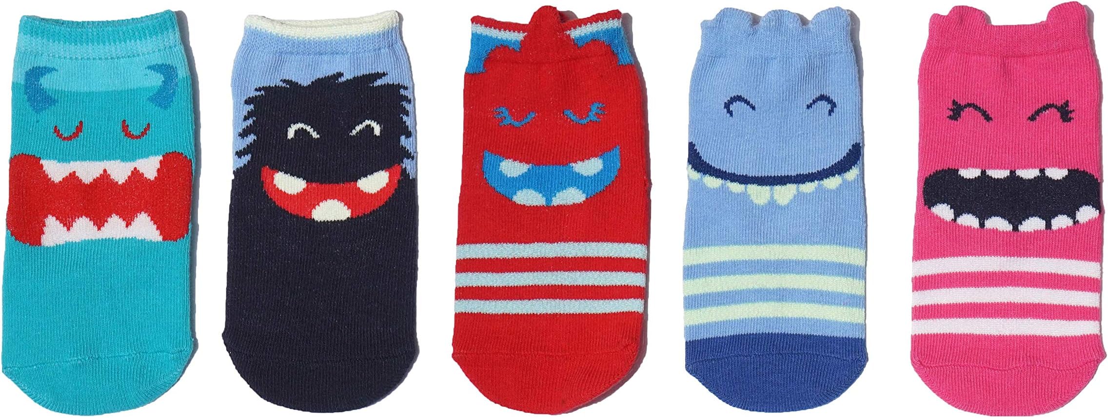 Growbabygrow Baby Toddler Halloween Monster Glow In The Dark 5Pair Crew Socks