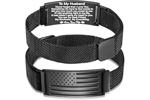 GLEZZA Stocking Stuffers-Bracelet for Men/Husband/Uncle/Bonus Dad/New Dad/Papa/Stepdad,American Flag Bracelet Fathers Day Valentines Christmas Jewelry Gifts,Adjustable Size