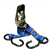 Everest Premium Ratchet Tie Down – 1 PK – 1 IN – 10 FT – 400 LBS Working Load – 1200 LBS Break Strength – Cambuckle Alternative – Cargo Straps Perfect for Moving Appliances, Lawn Equipment and Motorcycles