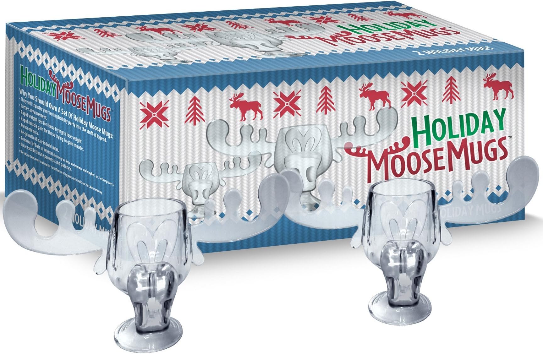 Holiday Moose Mugs - Christmas Vacation Inspired Box Set Of 2