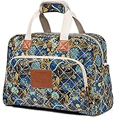 Malirona Canvas Overnight Bag Women Weekender Bag Carry On Travel Duffel Bag Floral