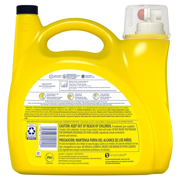 TIDE SIMPLY ALL-IN-ONE LIQUID LAUNDRY DETERGENT, DAYBREAK FRESH SCENT, 138 LOADS, 182 FL OZ