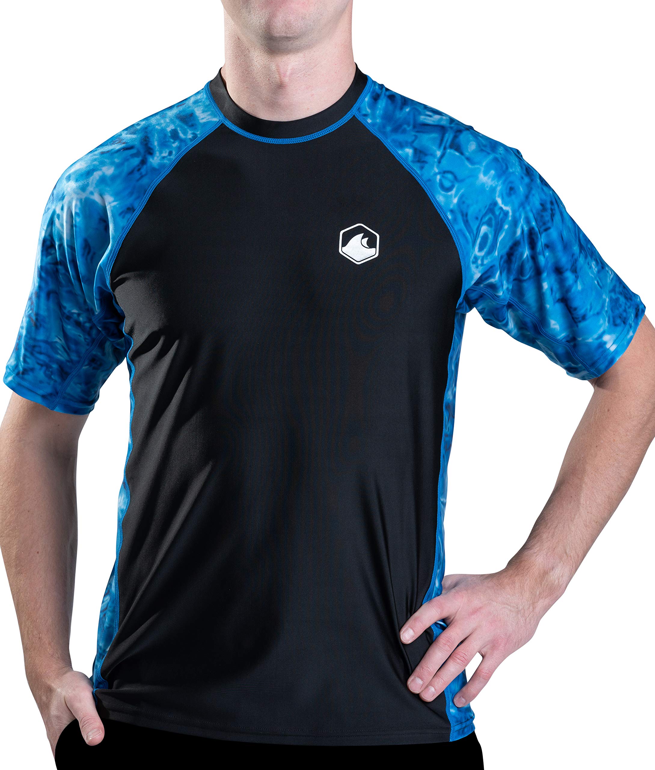 mens short sleeve rash guard shirt