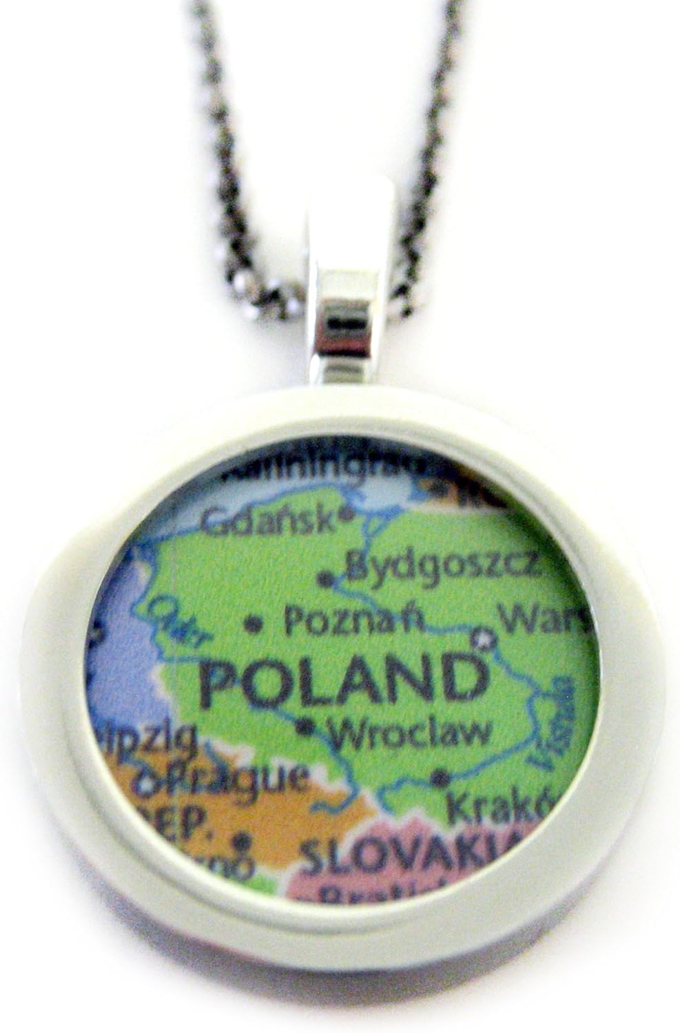 Poland Map Pendant Necklace Clothing