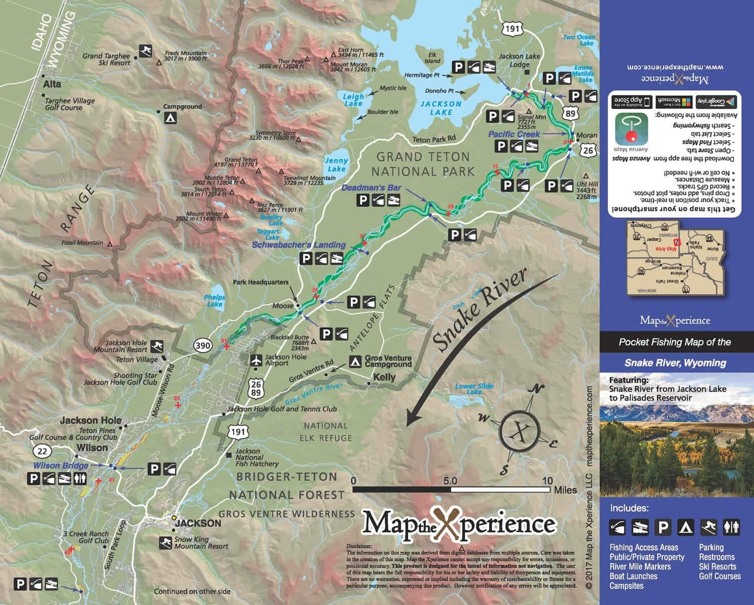 Amazon.: Map The Xperience   Snake River, Wyoming Fishing
