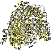 MEEDEE 6 Inch Gold and Silver Self-Adhesive Christmas Bows, Crimped Curly Ribbon Gift Bows for Gift Wrapping Paper, Bags, and Boxes – Holiday, Everyday, and All-Occasion Decorations (12 Count)