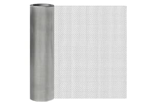 YAGJIA Stainless Steel Mesh Screen 8Mesh 304, 15.7" x 47.2" (40x120cm) Metal Mesh Screen, Rust Free Fine Wire Mesh Roll, Easy to Cur for Vent Mesh, Window Screen, Filters, Cage, Garden Covers