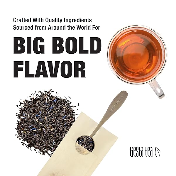 TIESTA TEA – EARL GREY DE LA CRÈME, LOOSE LEAF, CREAMY EARL GREY BLACK TEA, PREMIUM BLEND, CAFFEINATED BLACK, MAKE HOT OR ICED BREWS UP TO 200 CUPS, 16 OUNCE RESEALABLE BULK POUCH