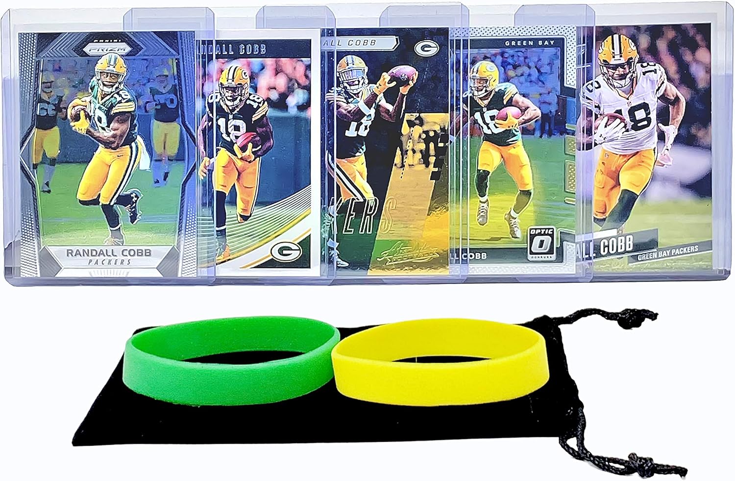 Amazon Com Randall Cobb Football Cards 5 Assorted Bundle Green Bay Packers Trading Card Gift Set Sports Collectibles