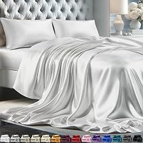 Amazon.com: DECOLURE Satin Bed Sheets - 4 Piece Luxury Silky Queen ...