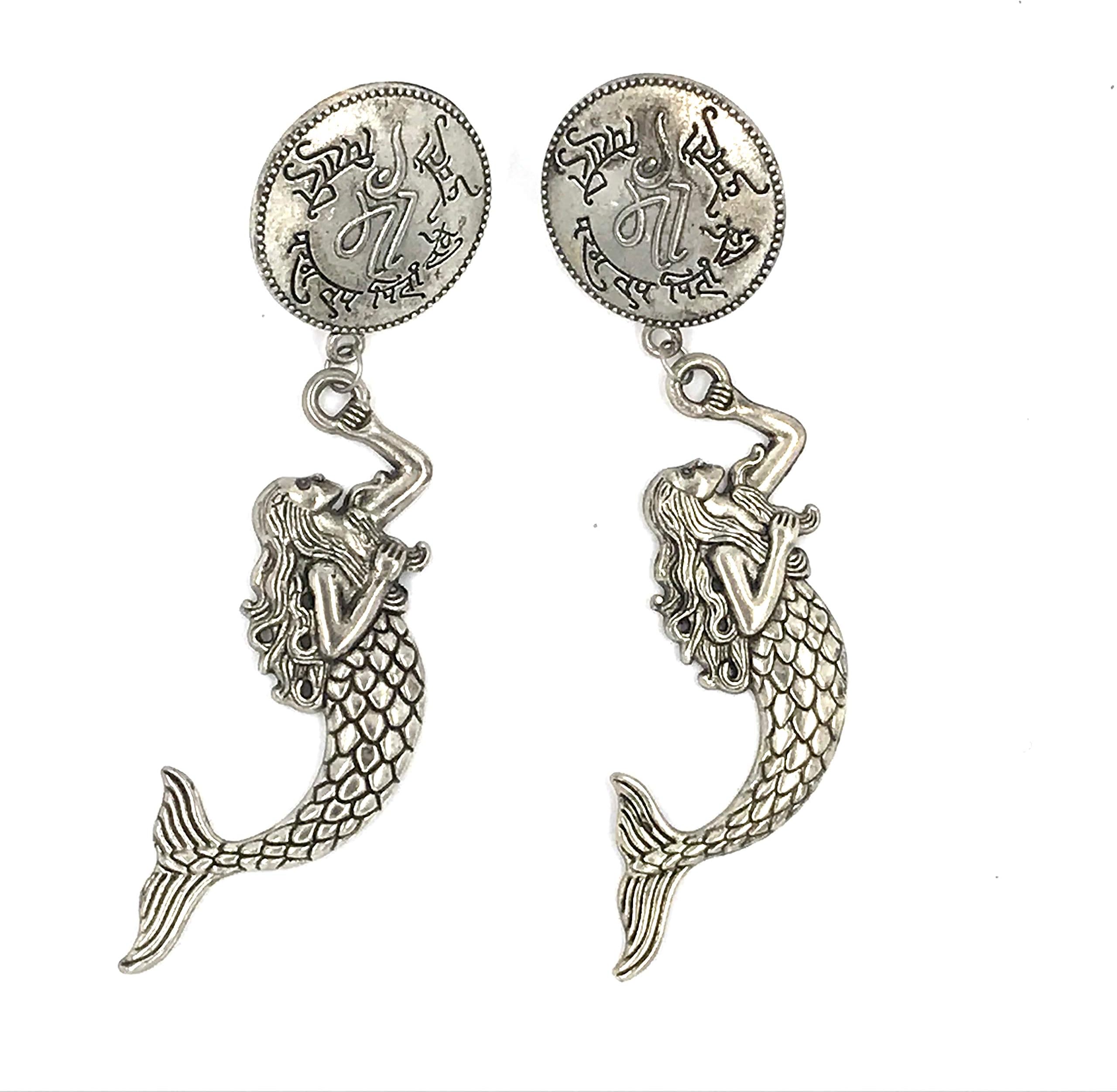My Classy Missy Oxidised Silver - Dangle & Drop Earrings - Mermaid, Trendy, Lightweight, Daily Wear Earrings/Jhumka For Women & Girls