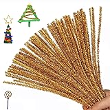 ESUOHYM 200PCS Upgraded Glitter Gold Colors Pipe