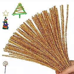 ESUOHYM 200PCS Upgraded Glitter Gold Colors Pipe