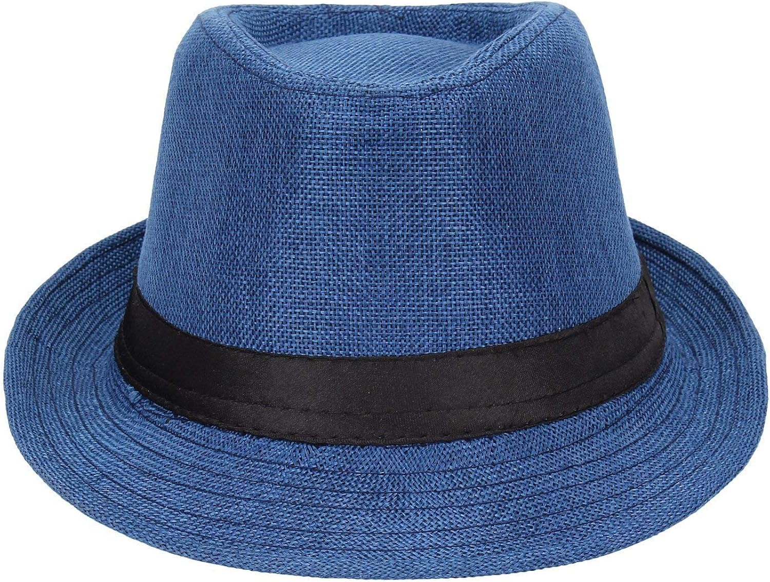 Prime Classic Design Jute Fedora Hat Sun Protection Summer Beach Hat